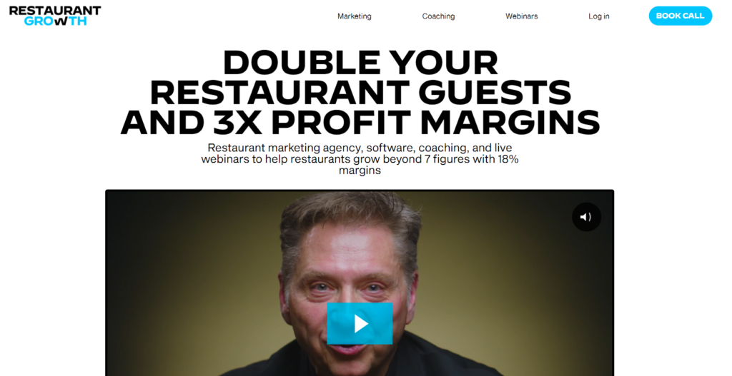 screenshot of restaurant growth homepage