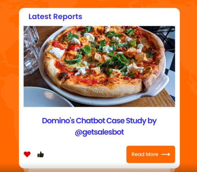 Domino's chatbot for Domino’s restaurant advertisement 
