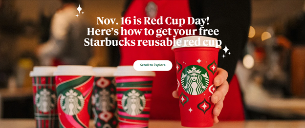 Red cup contest by Starbucks
