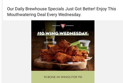 Facebook ad highlighting a weekly special value meal