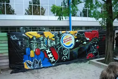 Street graffiti by Burger King