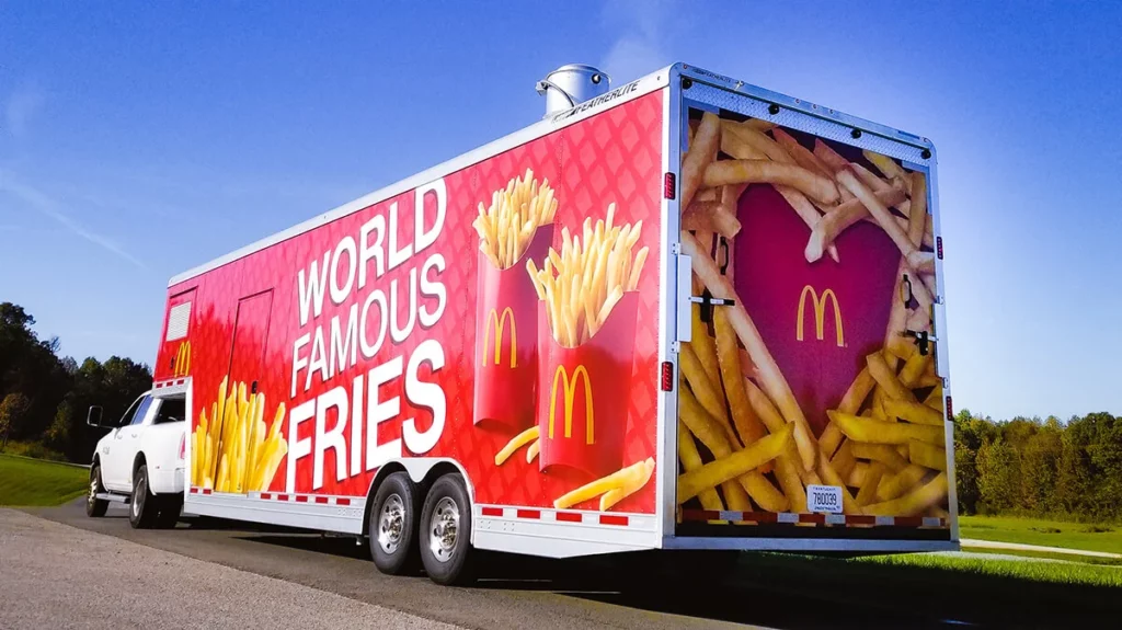 McDonald’s food sampling truck