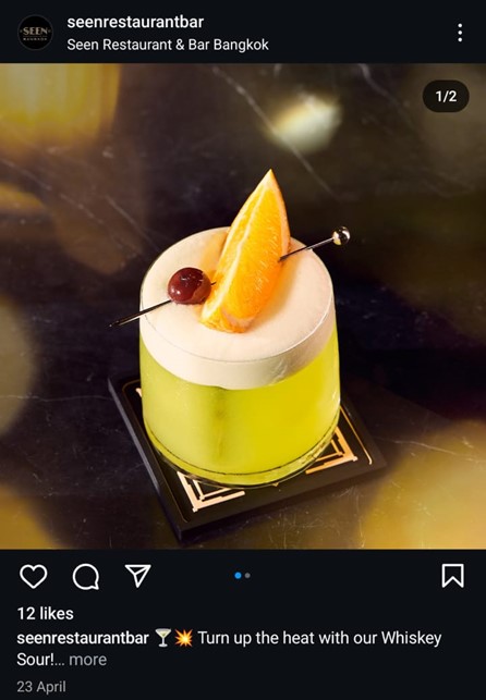 Whiskey Sour represents restaurant photography ideas for inspiration